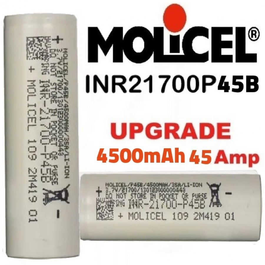 بطارية موليسل MOLICEL P45B 21700 45A 4500mAh Battery