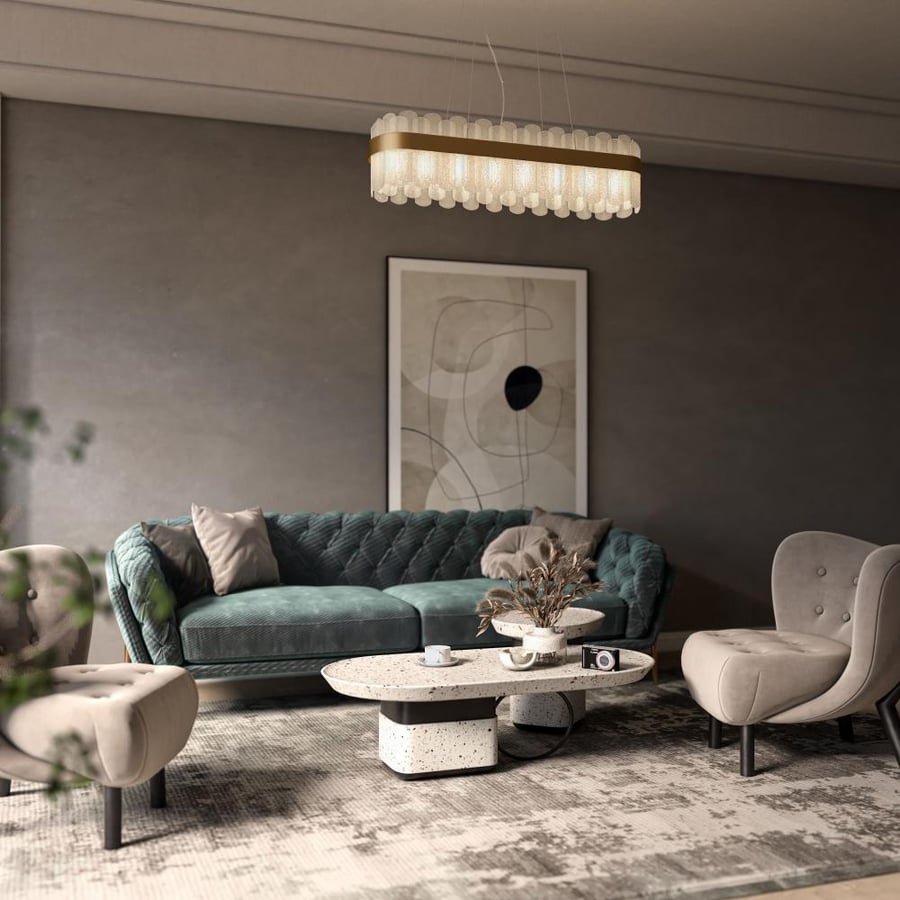Oval Glass Chandelier 35*100 / 48332