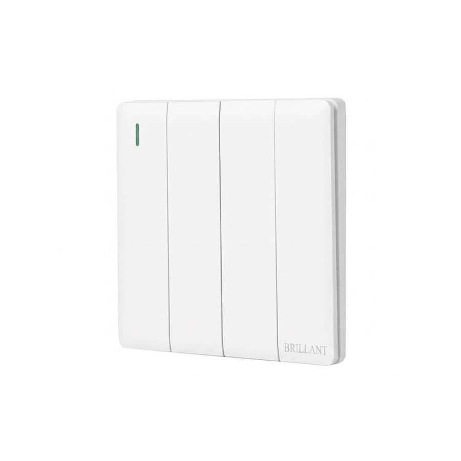 Brillant Light Quadruple White Drexon Switch 16A