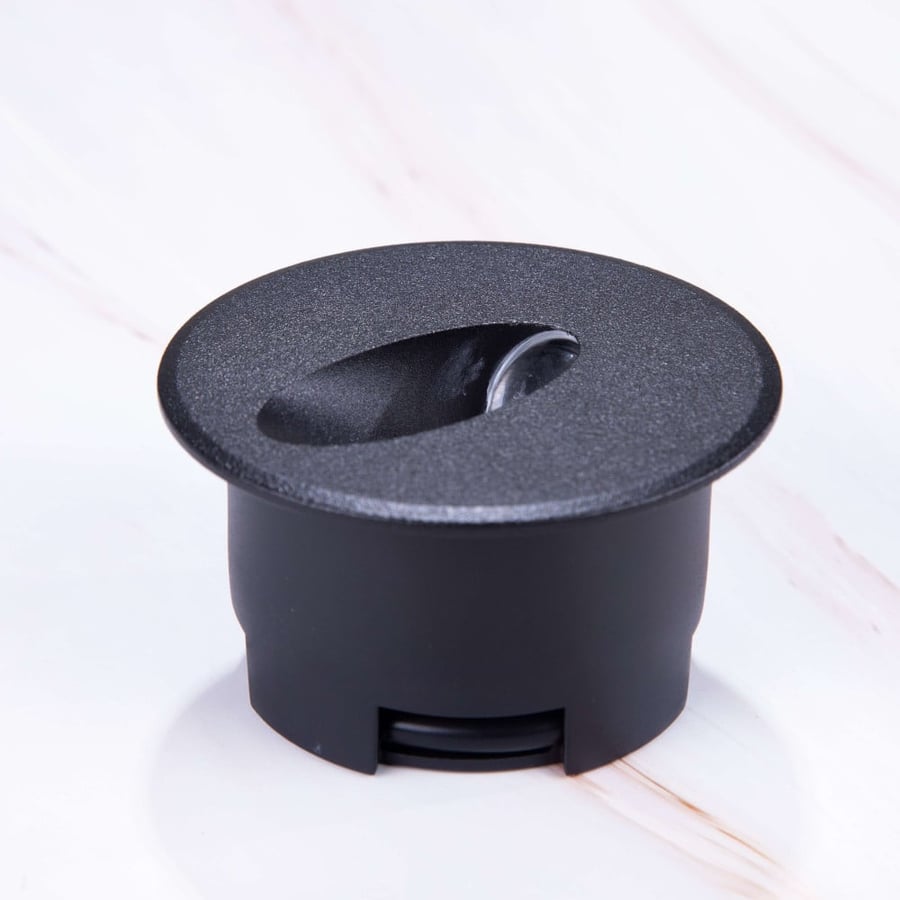 Round LED Stair Step Light with Black Frame