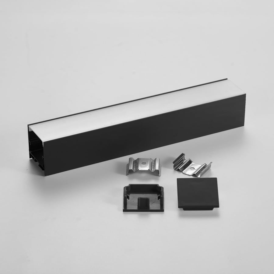 Black LED Strip Channel 3.5 cm Width × 3.5 cm Depth