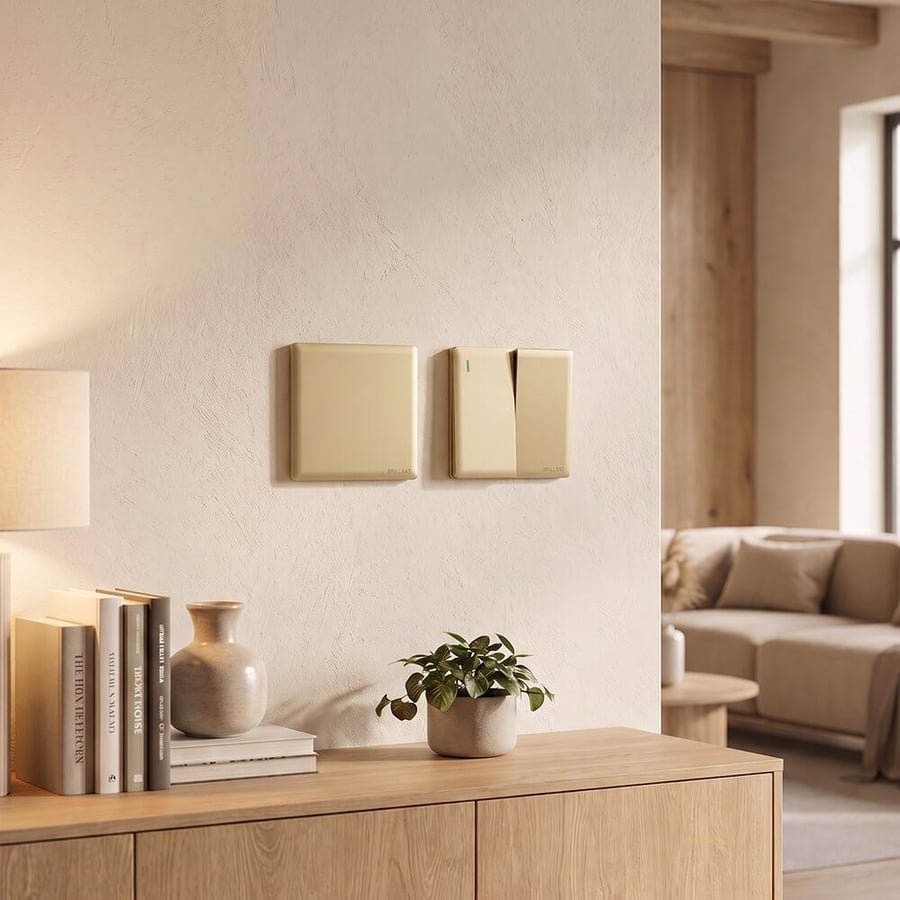 Brillant Light Gold Cover Plate – Modern Slim Design