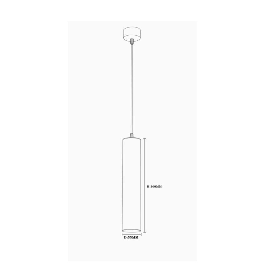 Gu 10 cylinder pendant light black