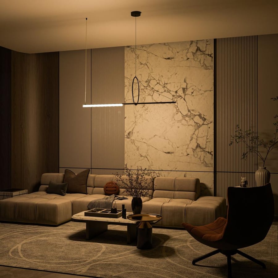 Linear and Circular LED Pendant Light – Warm 3000K