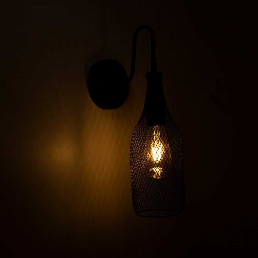 Classic Black Mesh Indoor Wall Light