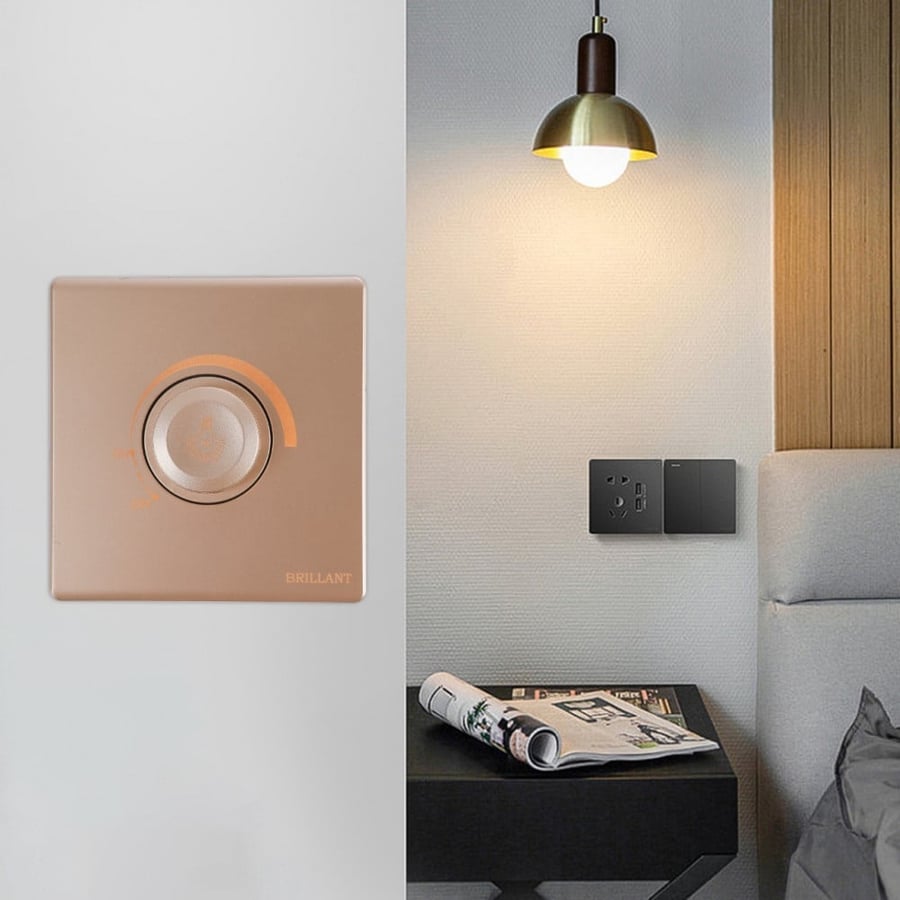 Brillant Modern Golden Dimmer Switch 1000W