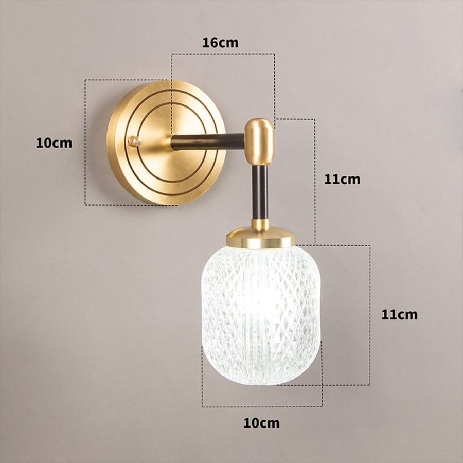 Modern Transparent Glass Wall Light