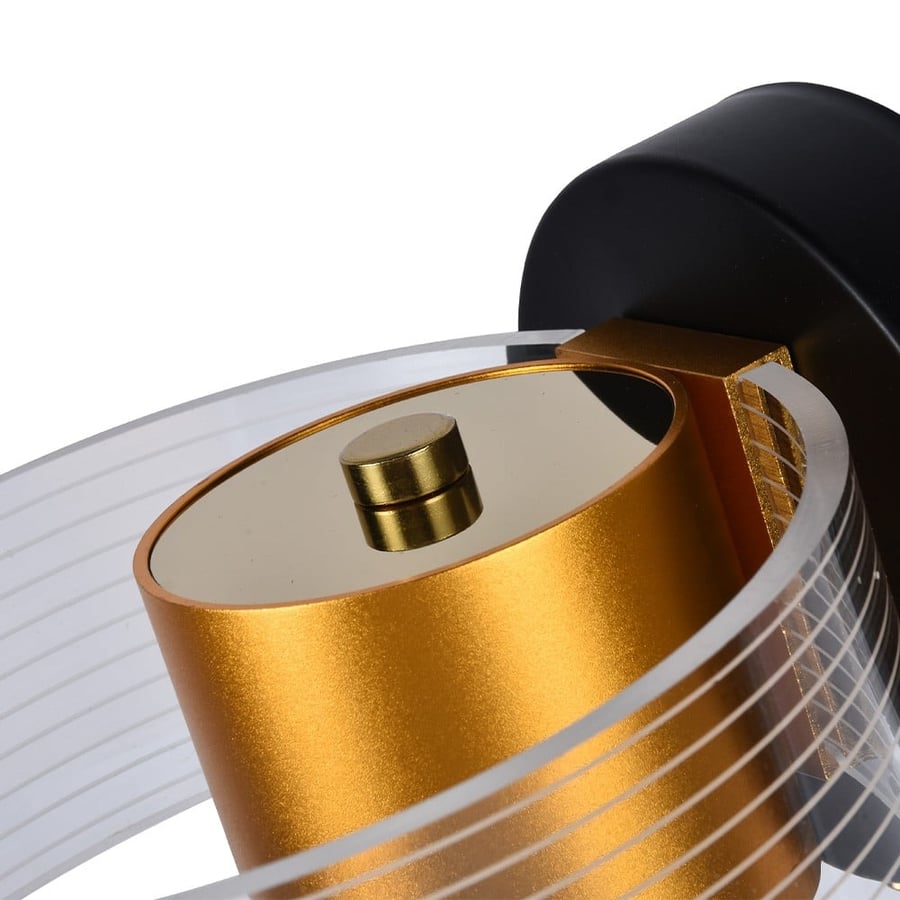 Black & Gold Acrylic Wall Light