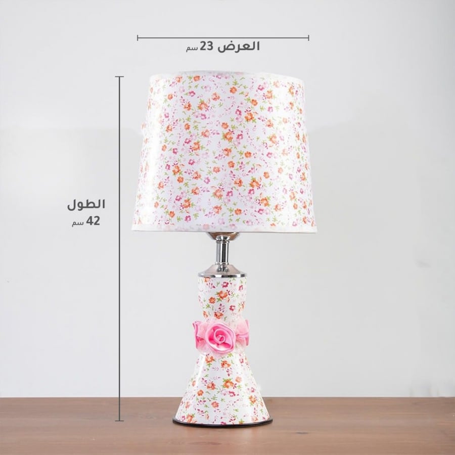 Children's lamp with floral designs for girls