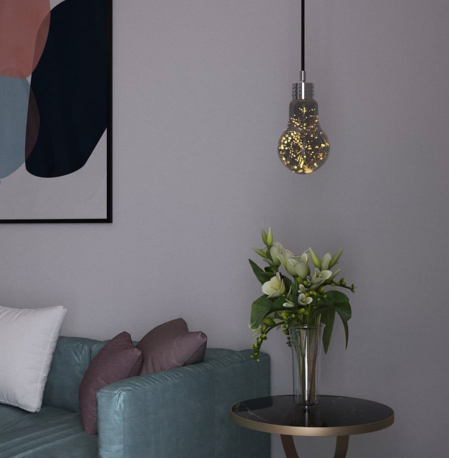 Glass LED Pendant Light Grey