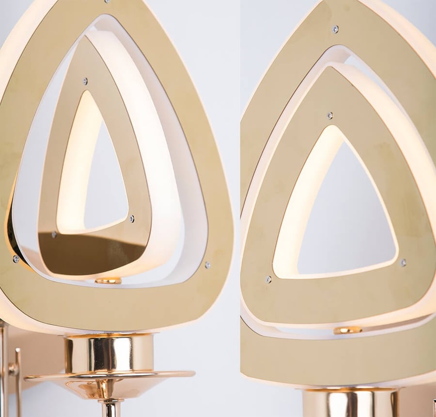 Interior modern appliqué with built-in LED lighting