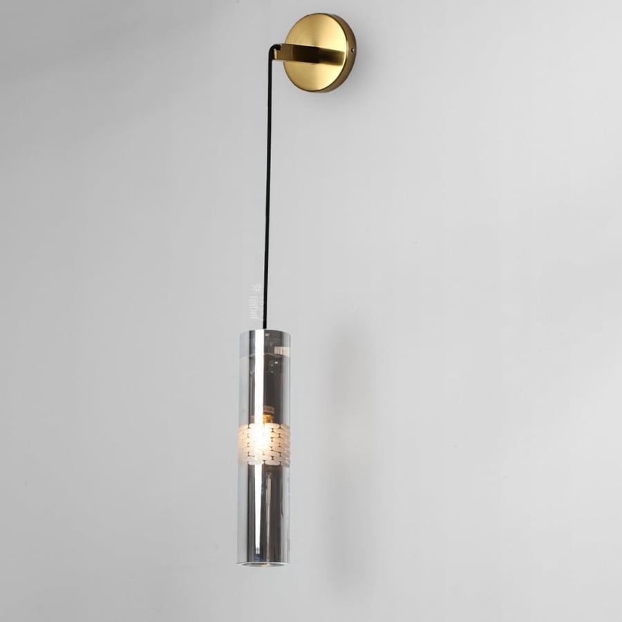 Elegant Crystal Pendant & Wall Light in Gray