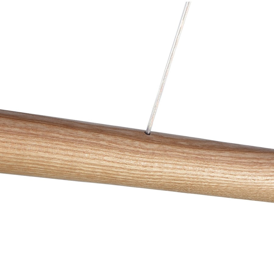 Wooden Linear LED Pendant Light – Warm Yellow