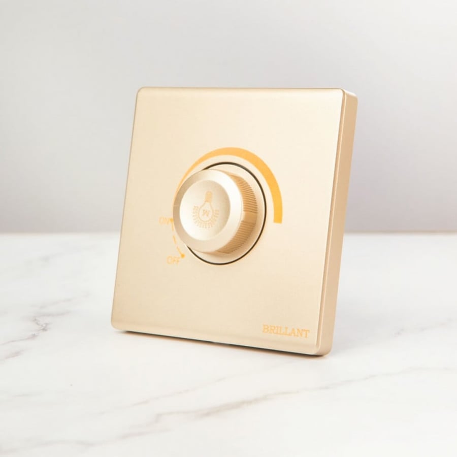 Brillant Modern Golden Dimmer Switch 1000W