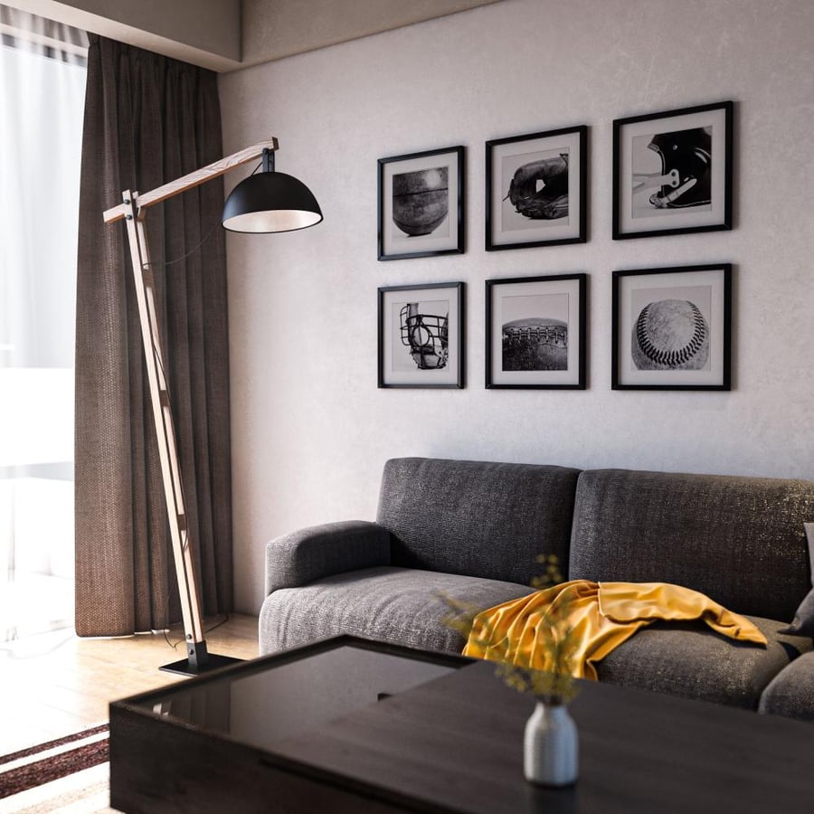 Curved Wooden Floor Lamp – Tall Design