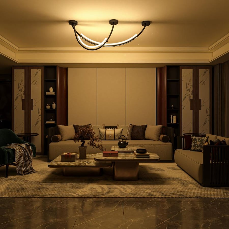Long Warm LED Pendant Light – 150 cm