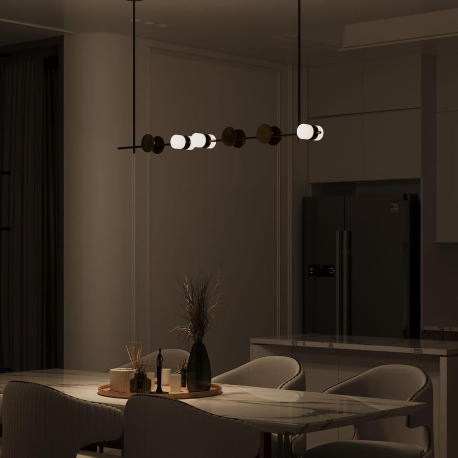 Chandelier Alali LED modern length 120 cm black 30W
