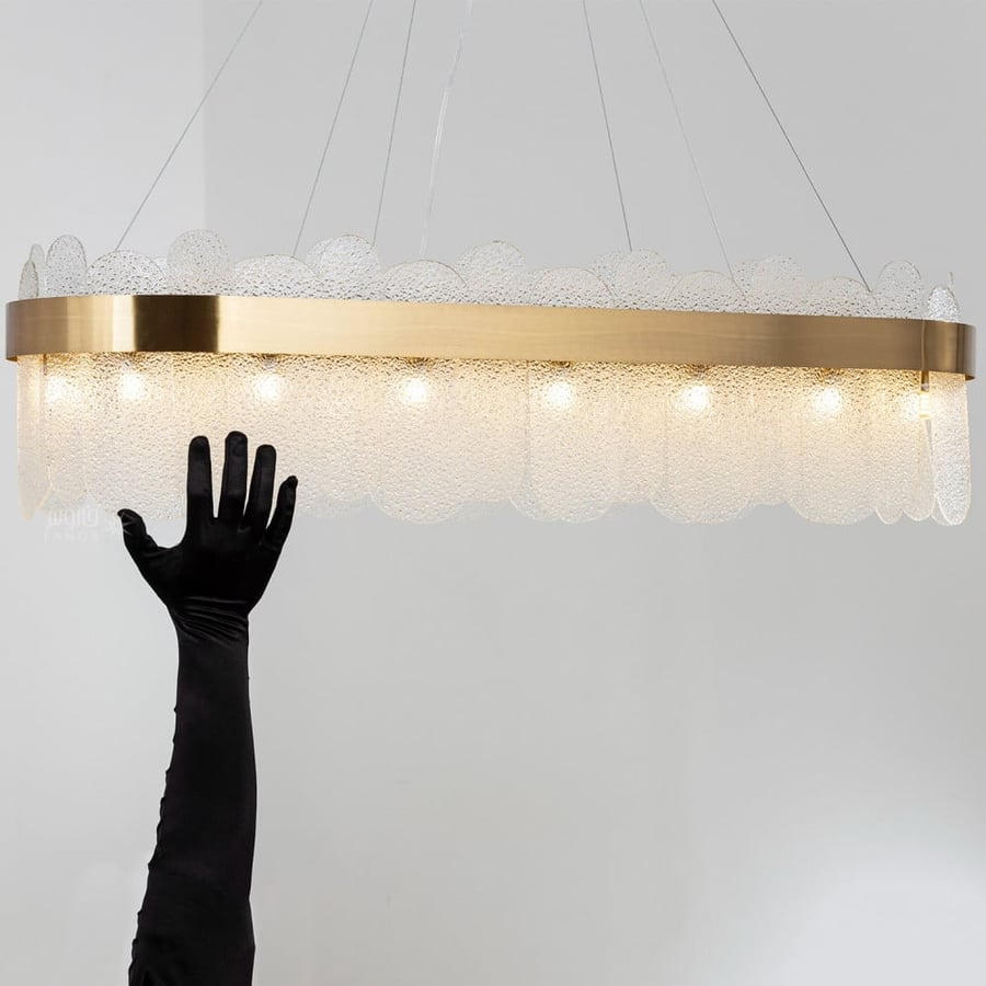 Oval Glass Chandelier 35*100 / 48332