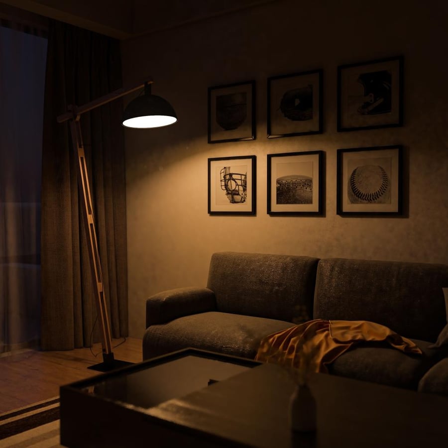 Curved Wooden Floor Lamp – Tall Design