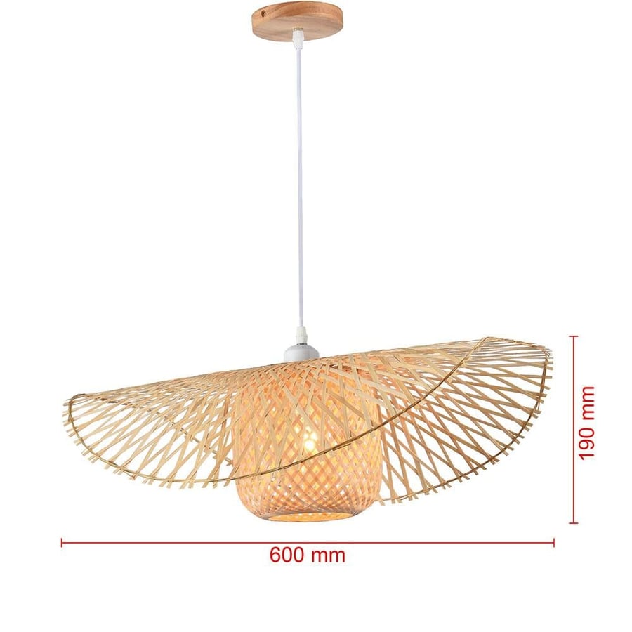 Rustic Hat-Style Pendant Light