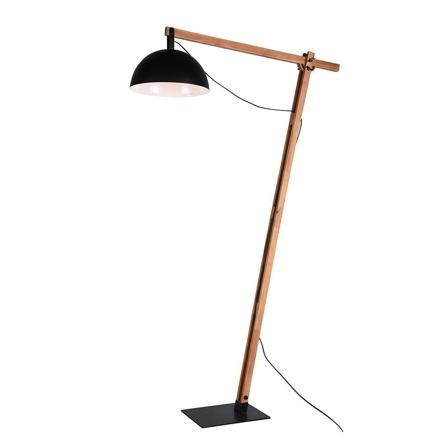 Curved Wooden Floor Lamp – Tall Design