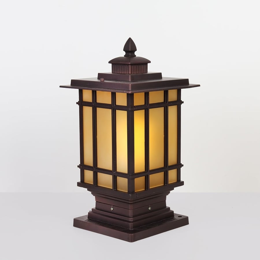 Ucandle Striped Square Lantern - Brown