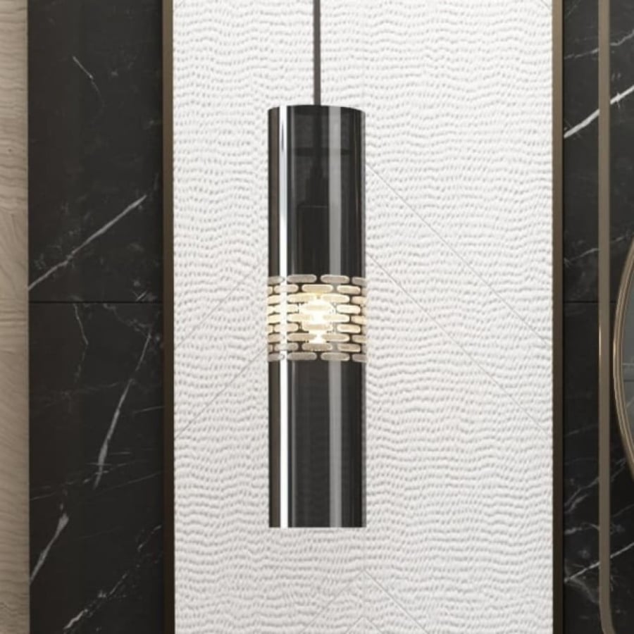 Elegant Crystal Pendant & Wall Light in Gray