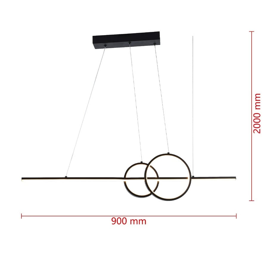 Modern Dual-Ring LED Ceiling Pendant Light