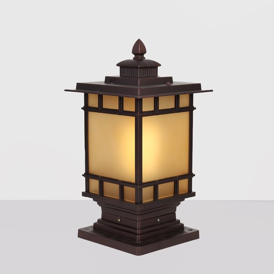 Square Outdoor Lantern - Brown