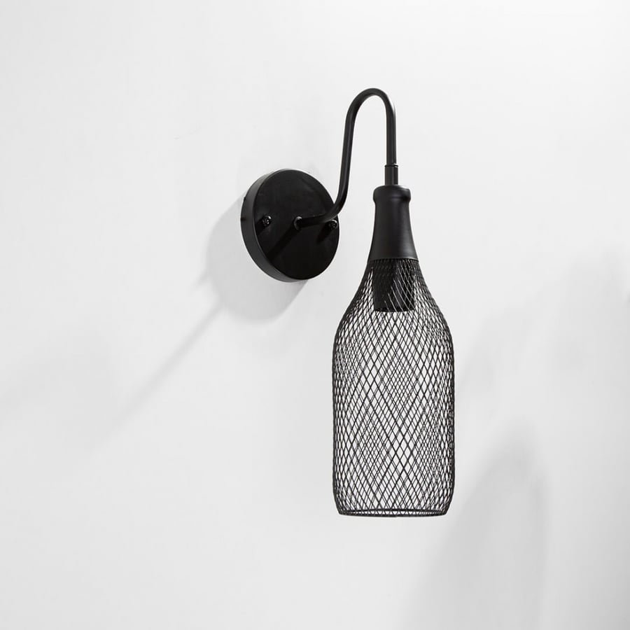 Classic Black Mesh Indoor Wall Light