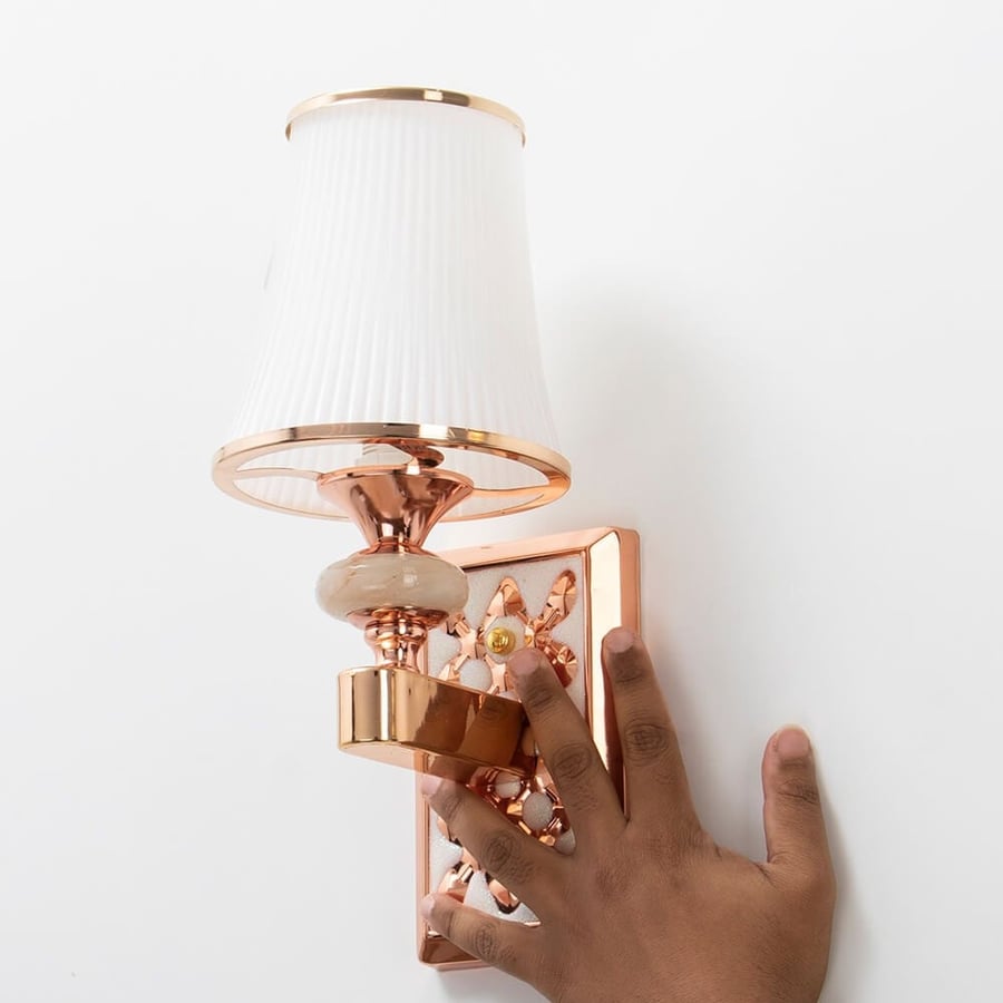 A classic, elegant wall lamp, in the shape of a lampshade