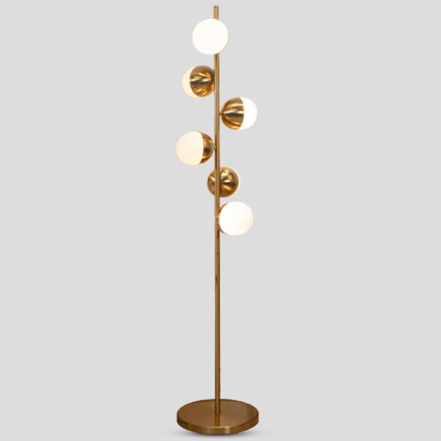 Floor lamp golden 6 lamps M 48607