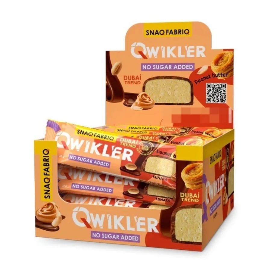 Snack Fabric bar covered with peanut butter and Kleeja 30×35 grams