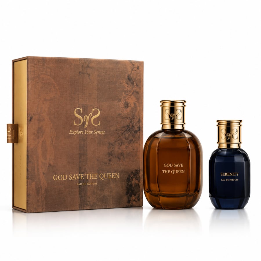 طقم عطر سنس أوف سينت جود سيف ذا كوين أو دو بارفان 100 مل + سينس أوف سيرينيتي 50 مل للجنسين