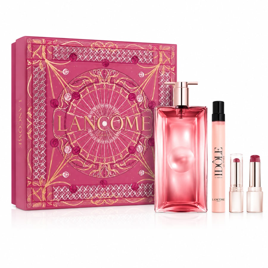 طقم لانكوم إيدول باور أو دو بارفيوم 50 مل + عطر سفر 10 مل + روج ليب 08 مل