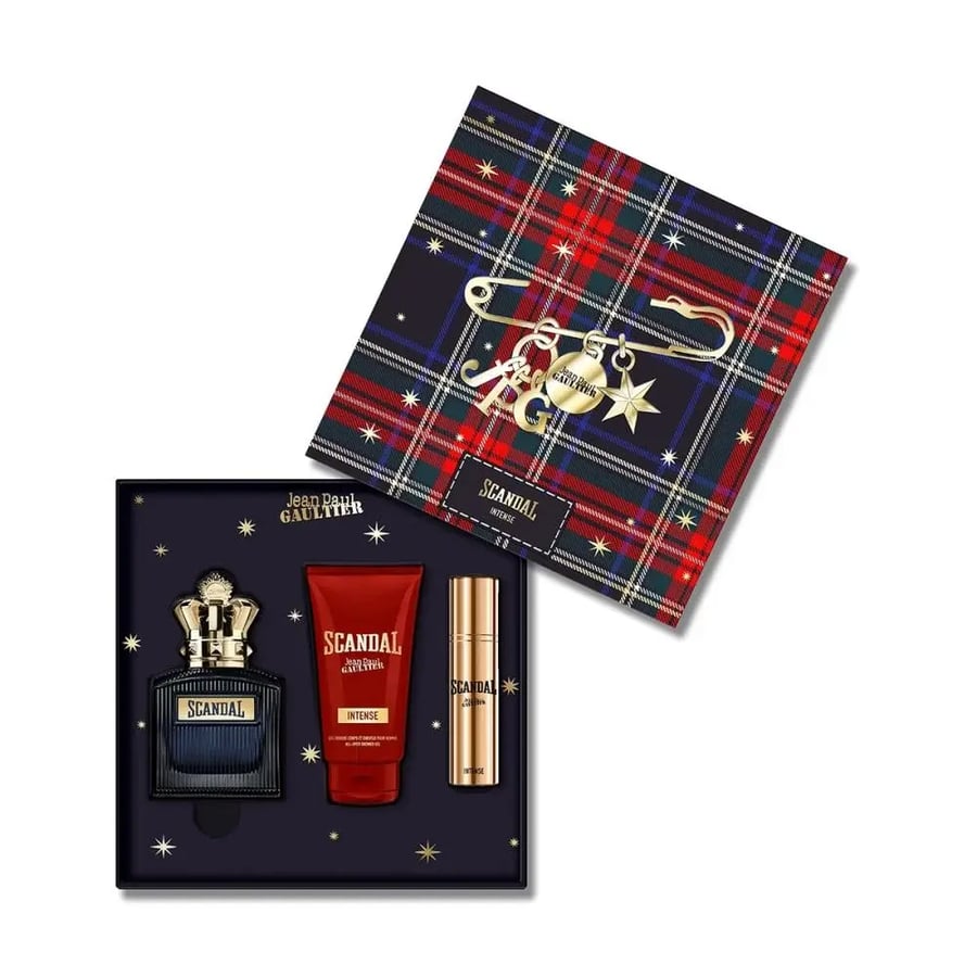 طقم عطر سكاندال انتنس بور هوم المركز 100 مل + عطر بخ 10 مل + شور جل 75 مل