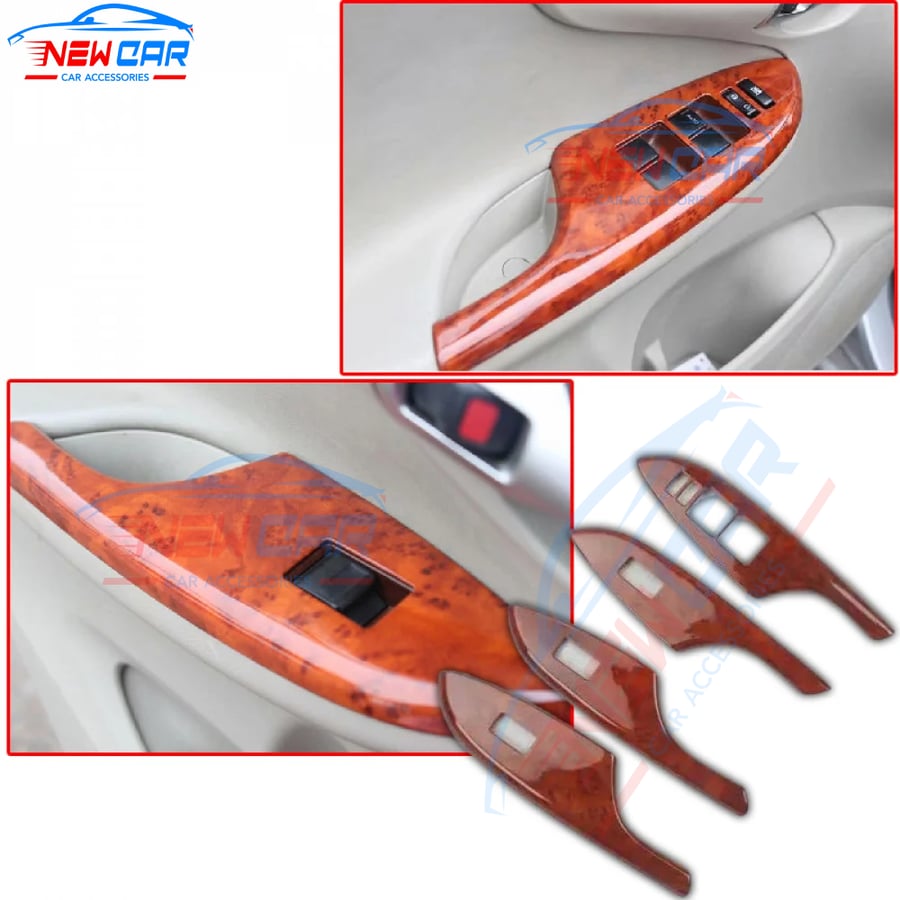 Decorative switch cover, wooden window set, complete set, Corolla 2008-2013