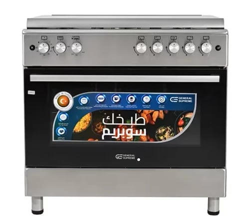 فرن غاز جنرال سوبريم – 5 عيون – 90×60 سم – ستيل – تركي – GSF9S50G2‑VI