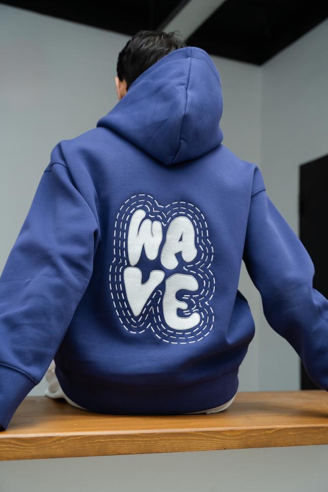 بلوفر ويف أزرق بنفسجي- Purplish-blue Wave Hoodie
