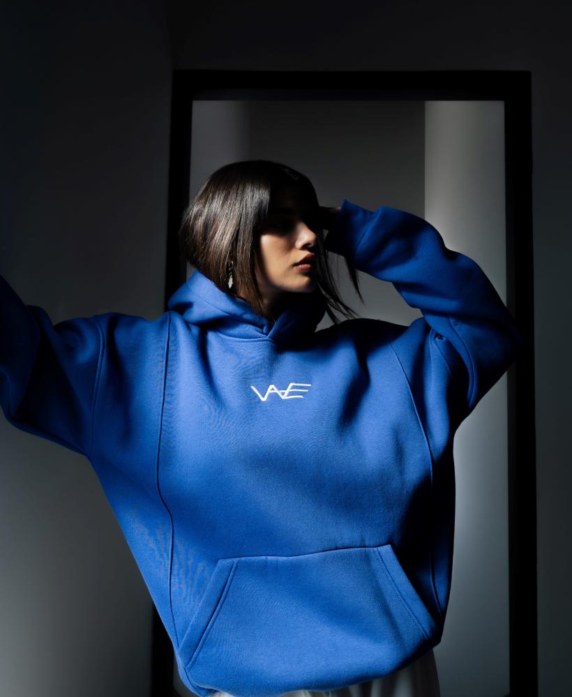 Blue hoodie