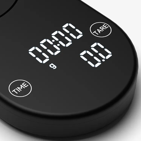 Special scale with vertical design - black