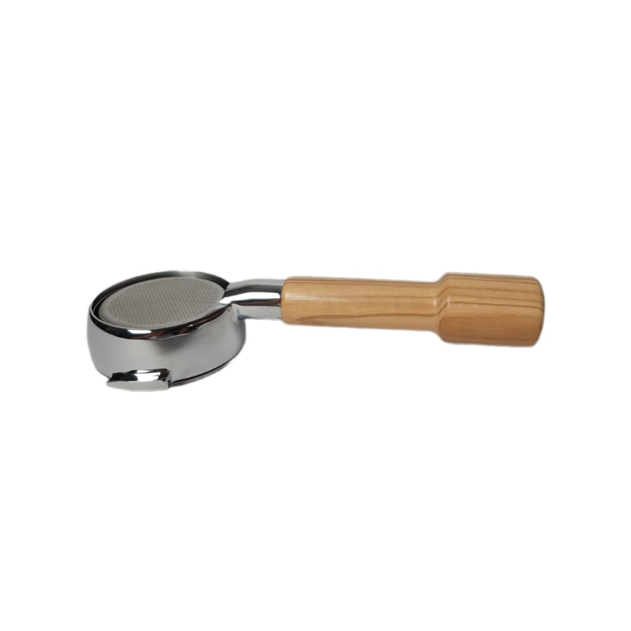 بورتافلتر مكشوف مكائن E61 بمقبض خشب الزيتون ايطالي | Bottomless Portafilter with Olive Handle