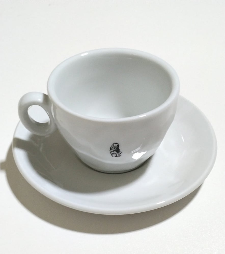 كوب لامارزوكو إسبريسو LION CAPPUCCINO من La Marzocco ايطاليا ابيض