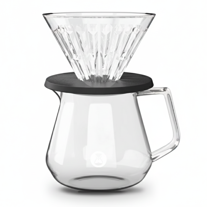 طقم تايمور تحضير القهوة كرستال دريبر زجاجي | Timemore Crystal Eye Brewer Set