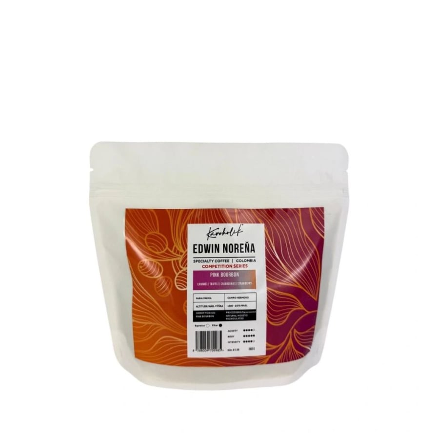 قهوة كافوهوليك Edwin Norena Pink Bourbon كولومبيا مجففة مع إعادة تدوير الموستو فلتر 200 جرام