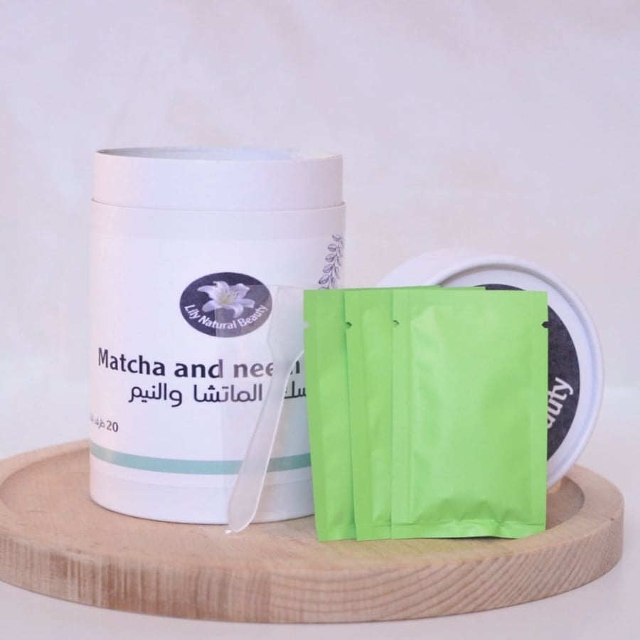 Matcha and neem mask