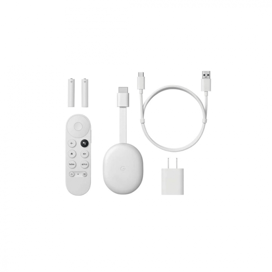 كروم كاست Chromecast with Google TV - 4K with remote white