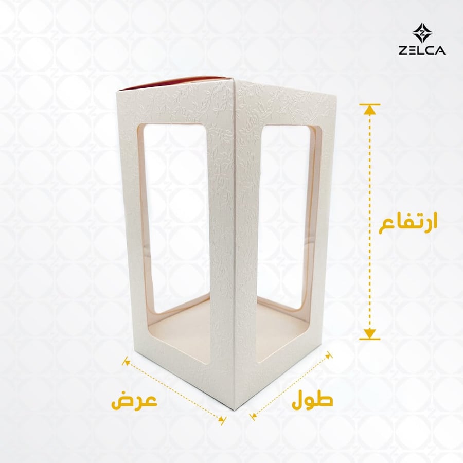 علب هدايا و افراح مكعبة بنافذة شفافة