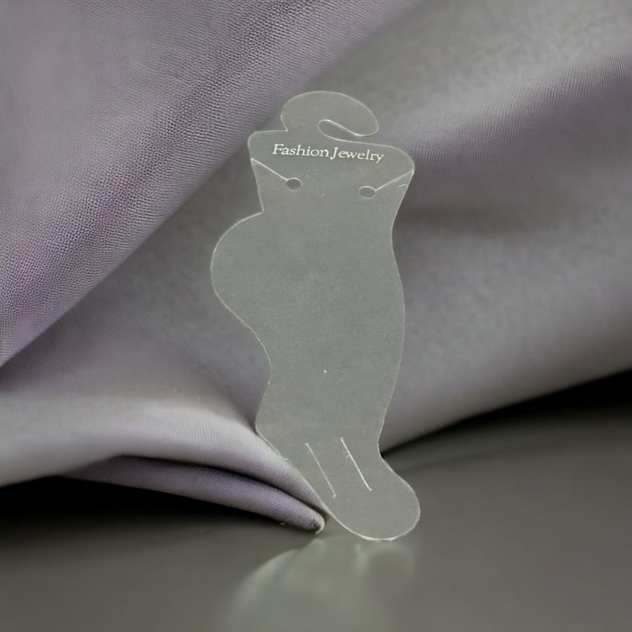 كرت عرض للخلخال مع خاتم بلاستيك شفاف ثلجي (50حبة) C-02148
