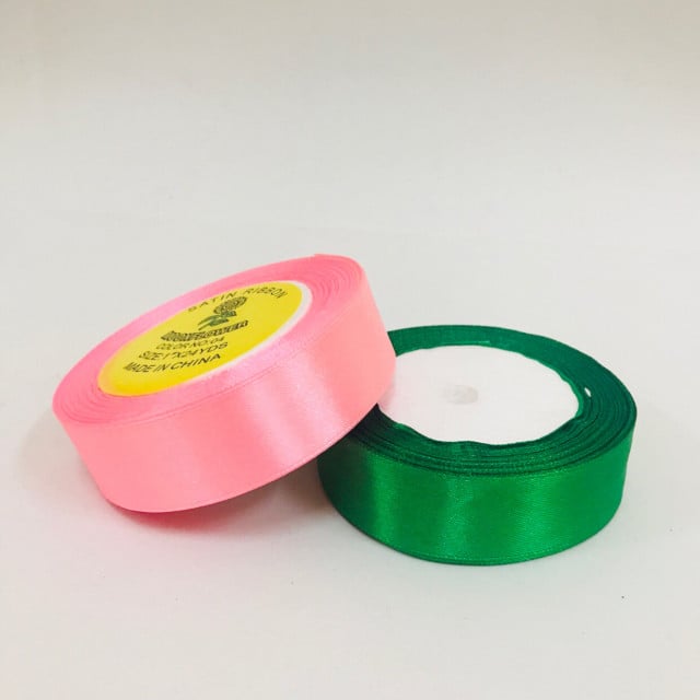 Wide satin ribbons